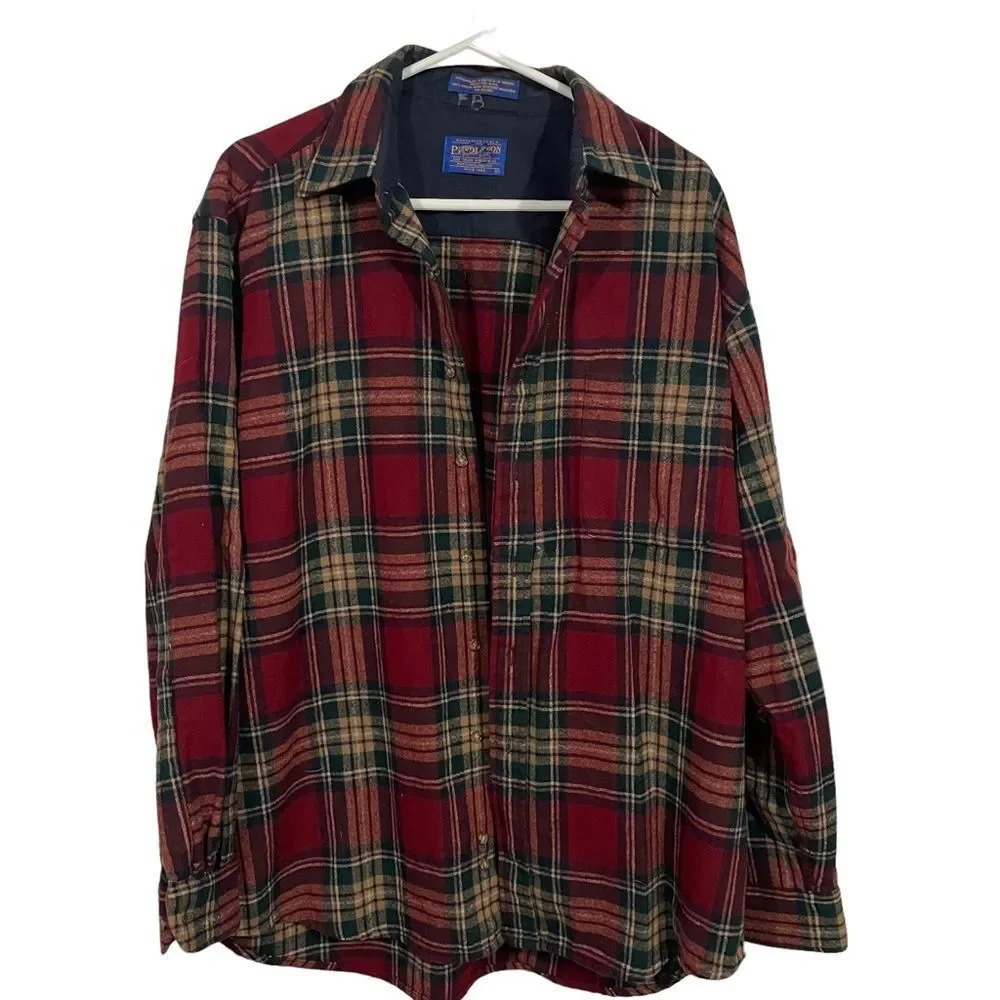 Pendleton 100% Virgin Wool Plaid Mid Weight Shacket